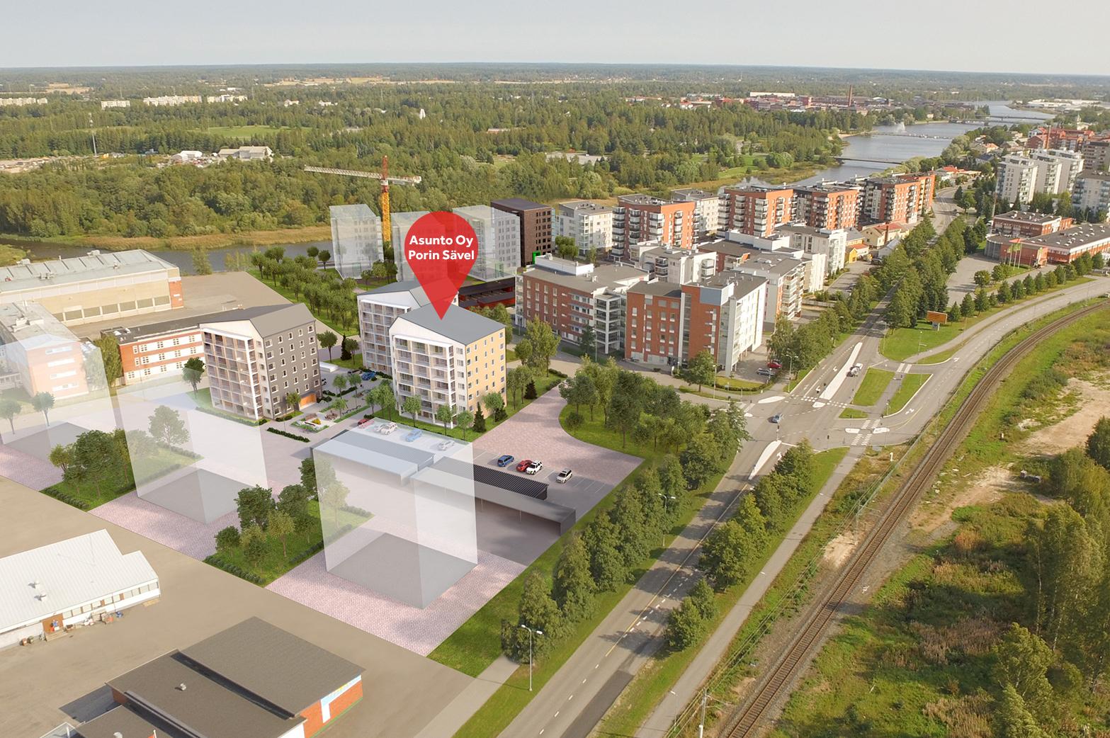 Asunto Oy Porin Sävel rakentuu Porin asuntomessualueen viereen, Karjarannan suosittuun ja kehittyvään kaupunginosaan. 