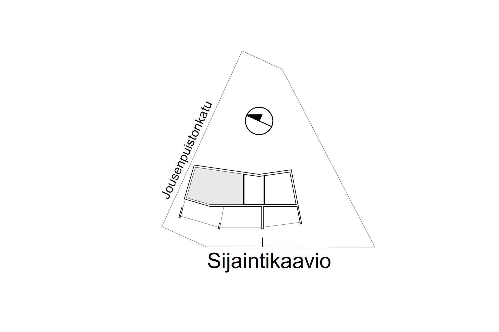 Kattohuoneiston sijaintikaavio
